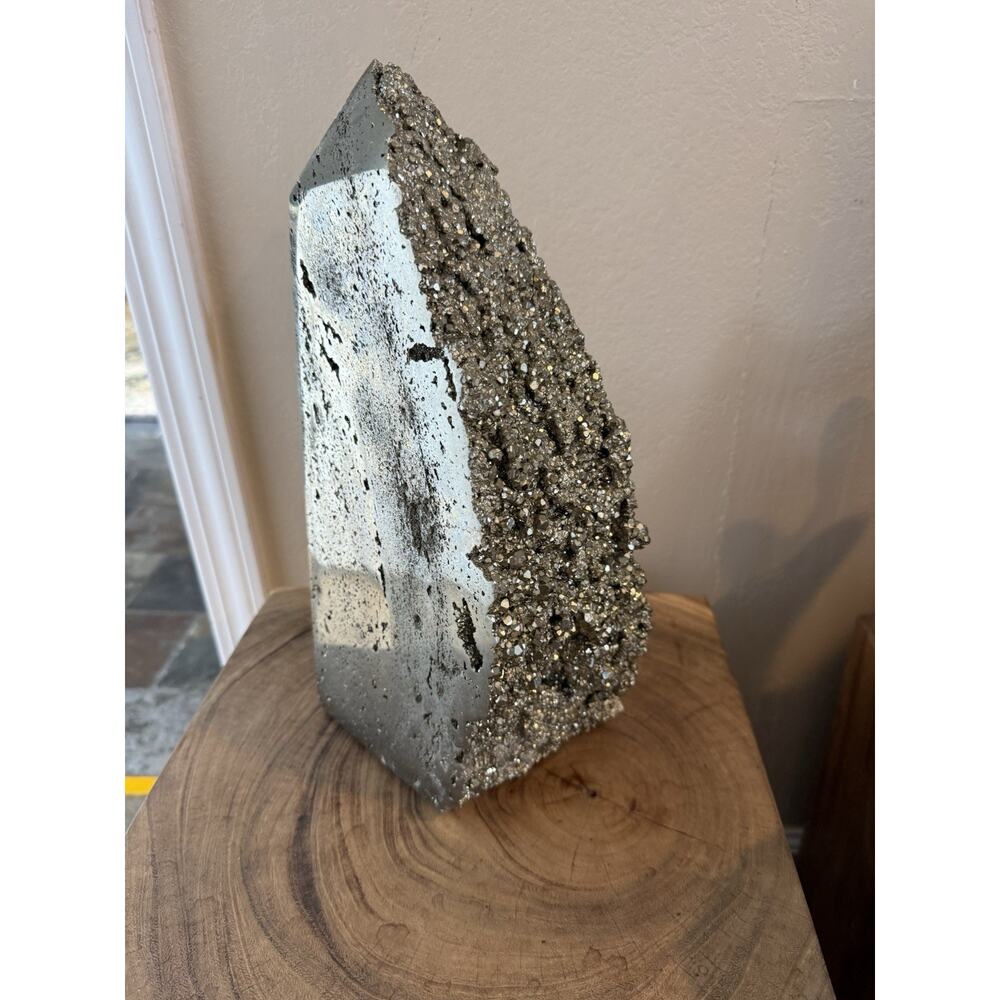 15” Natural Pyrite Peru Peruvian Fool's Gold Huge XL Raw Crystal Cluster Geode